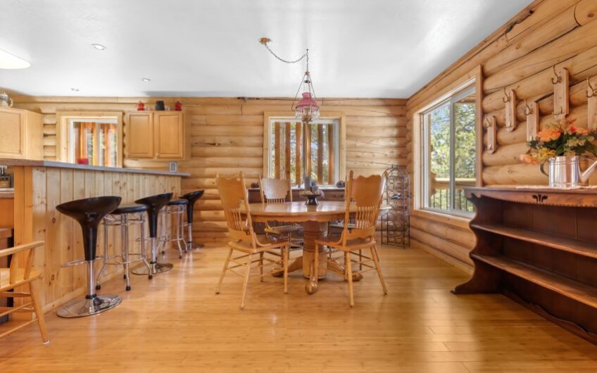 Exquisite High Sierra Log Cabin with a Spacious open floor plan